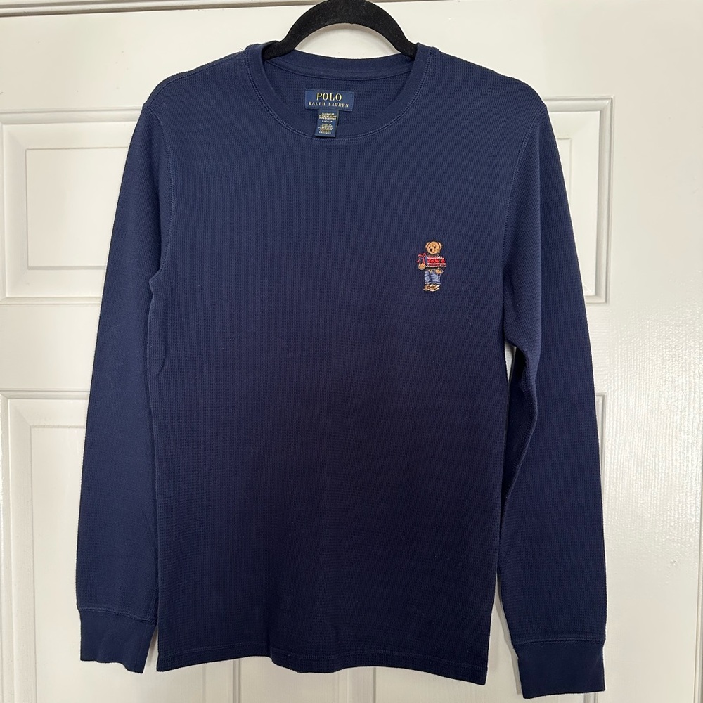 Polo by Ralph Lauren Navy Blue Long Sleeve Shirt PJ Set